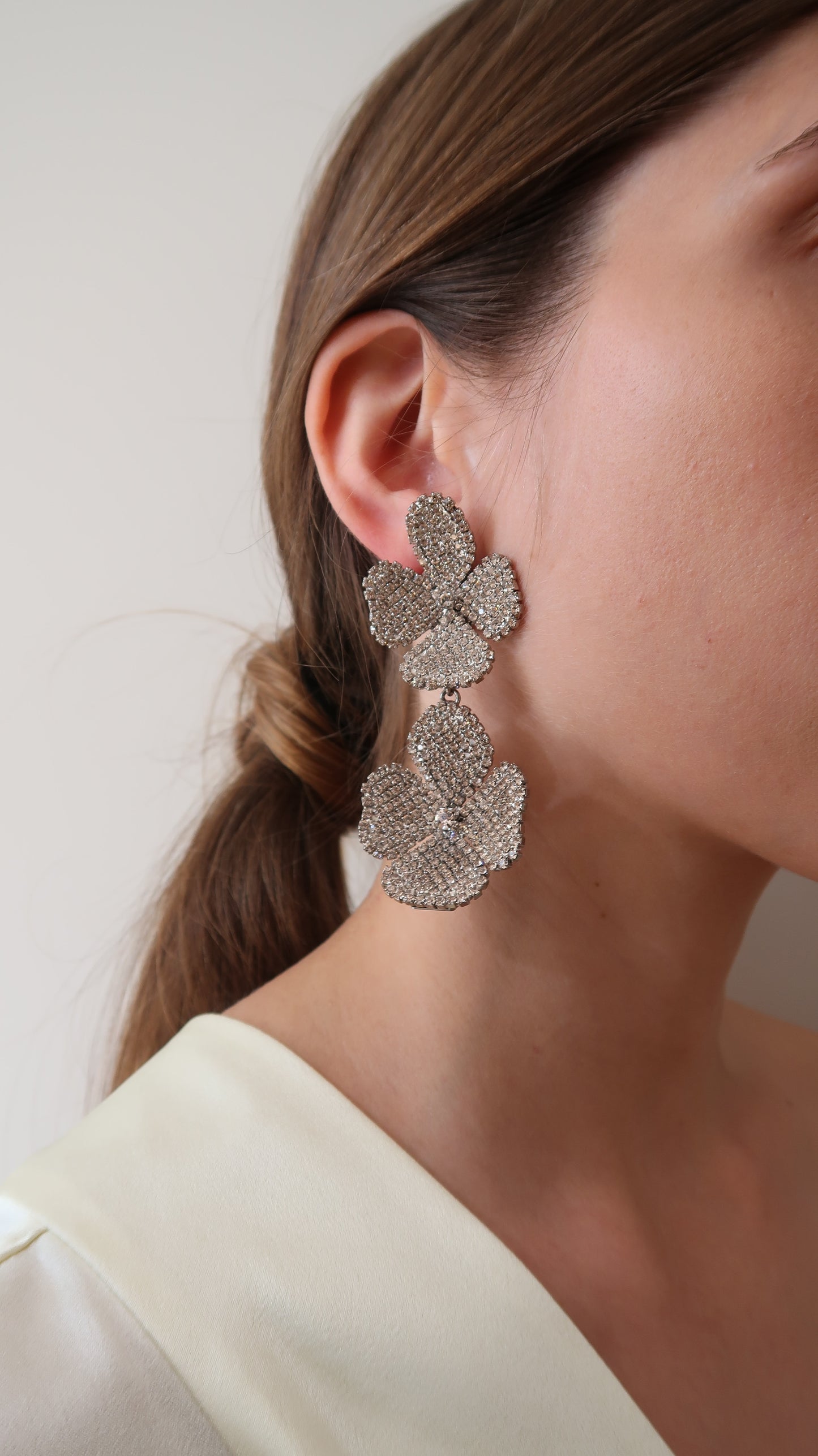 LIV ROSIE FLOWER EARRING GOLD TWO MOTIFS - PRE ORDER