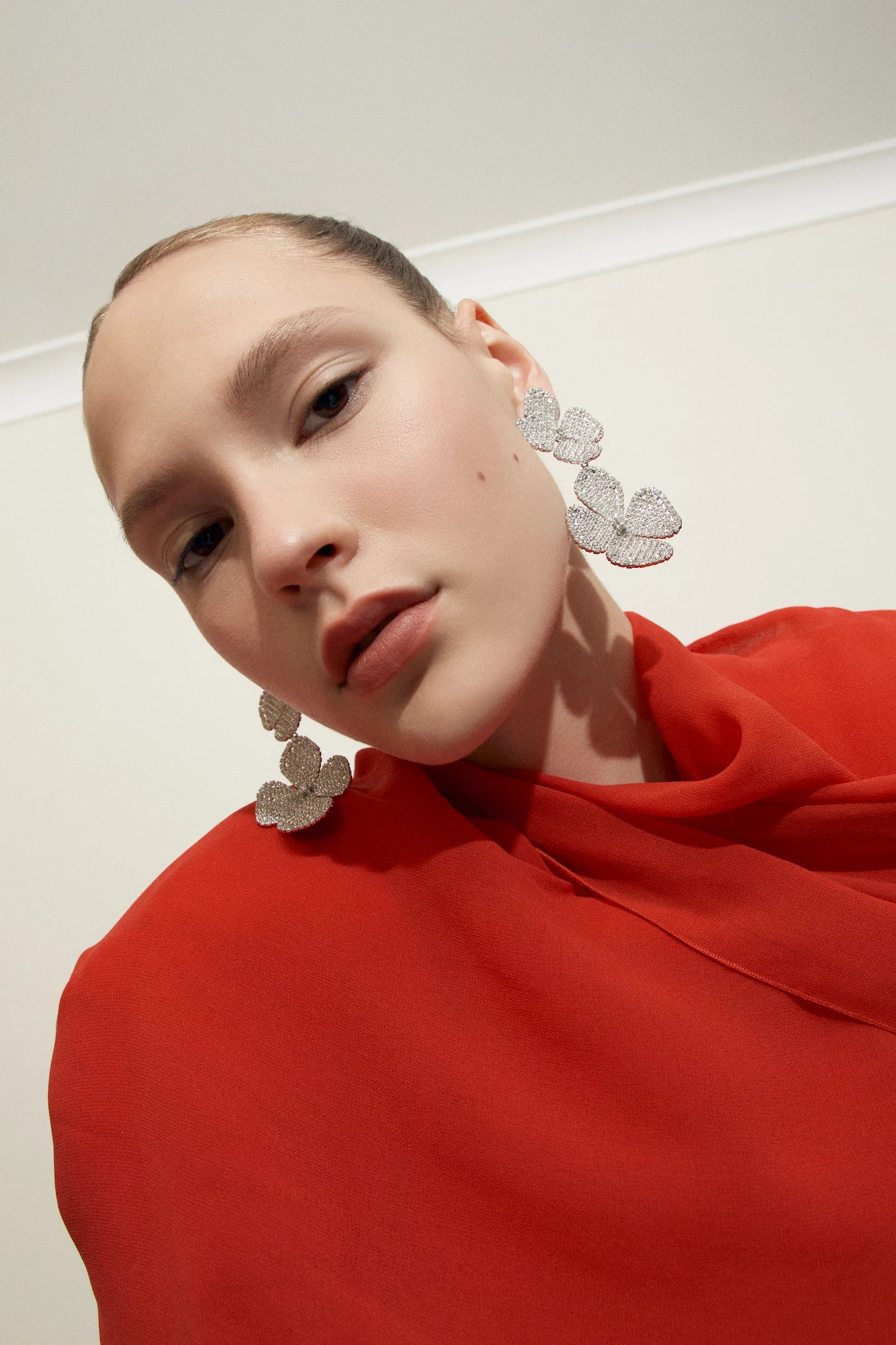 LIV ROSIE FLOWER EARRING SILVER TWO MOTIFS - PRE ORDER