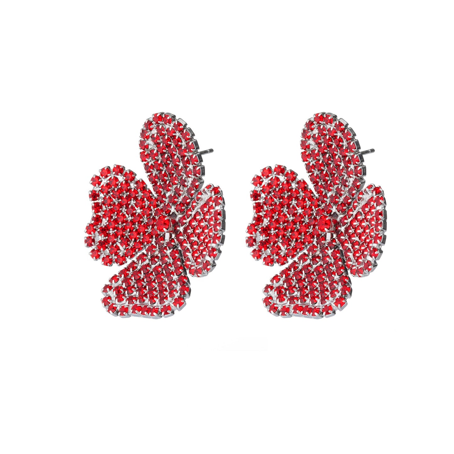 PRE ORDER- LIV ROSIE RED SIAM MINI FLOWER EARRING