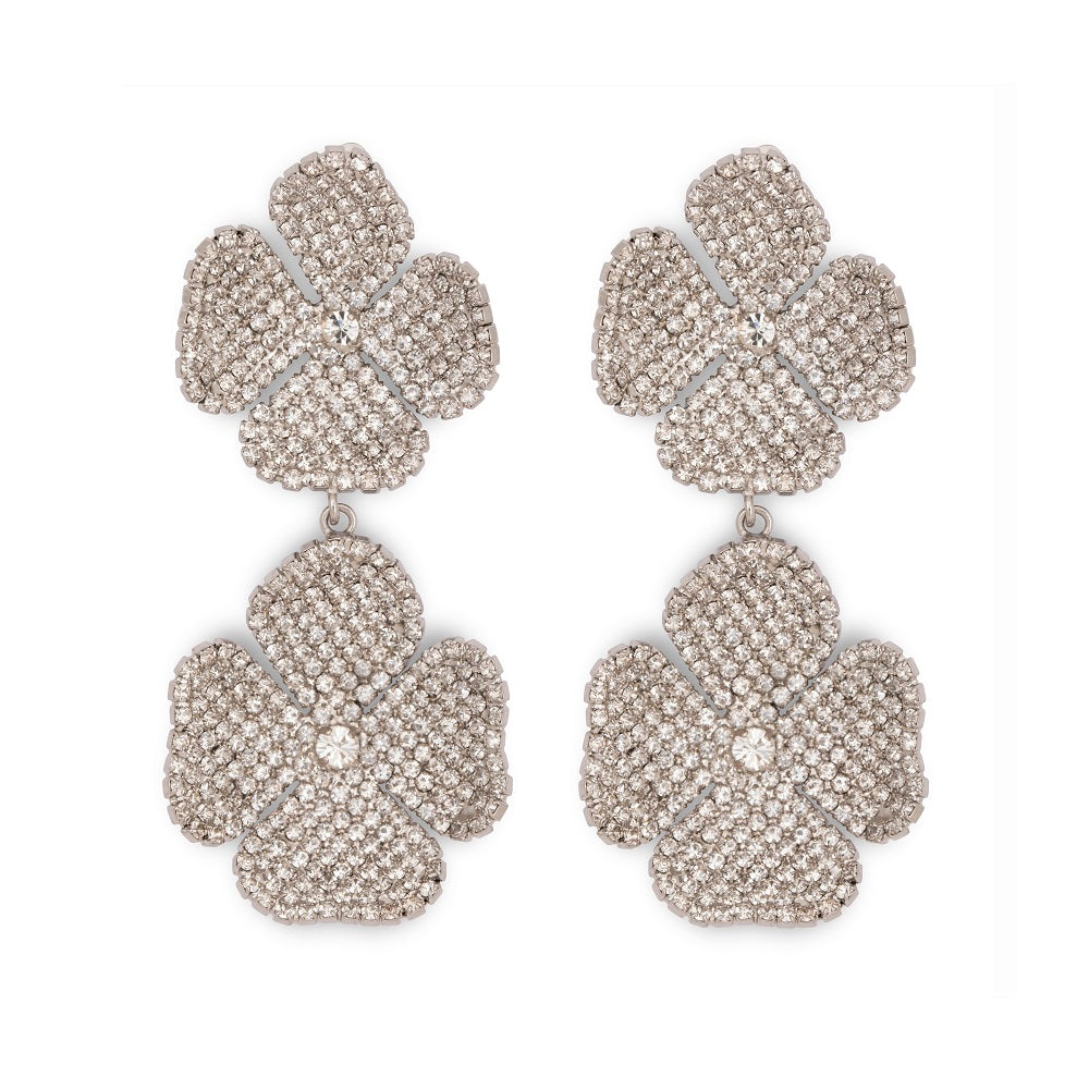LIV ROSIE FLOWER EARRING SILVER TWO MOTIFS - PRE ORDER