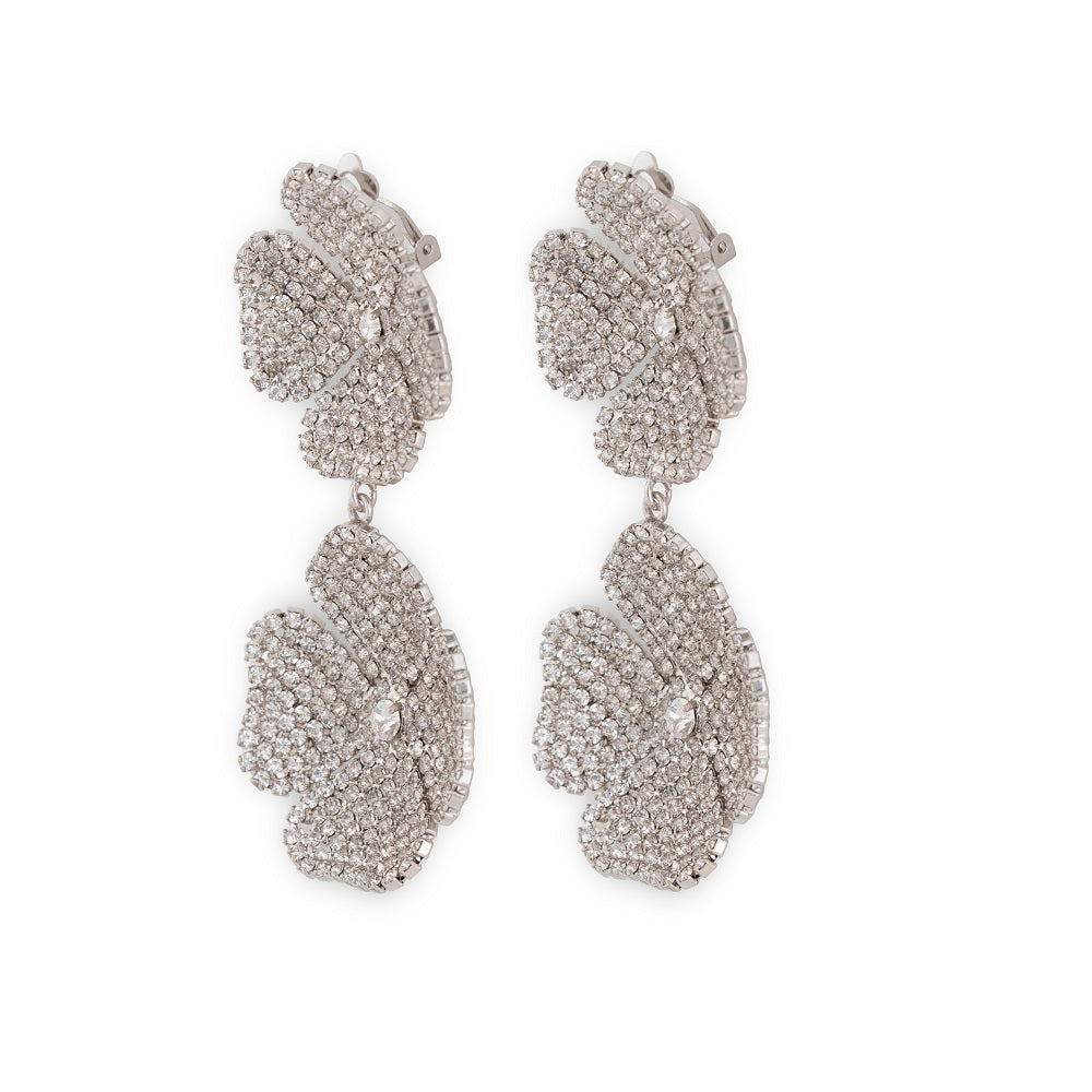 LIV ROSIE FLOWER EARRING SILVER TWO MOTIFS - PRE ORDER