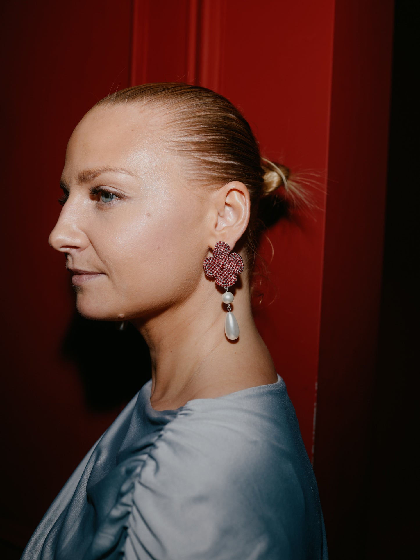 FFLOW X BY ANABELLE - LIV ROSIE PERLA DOUBLE MOTIF RED