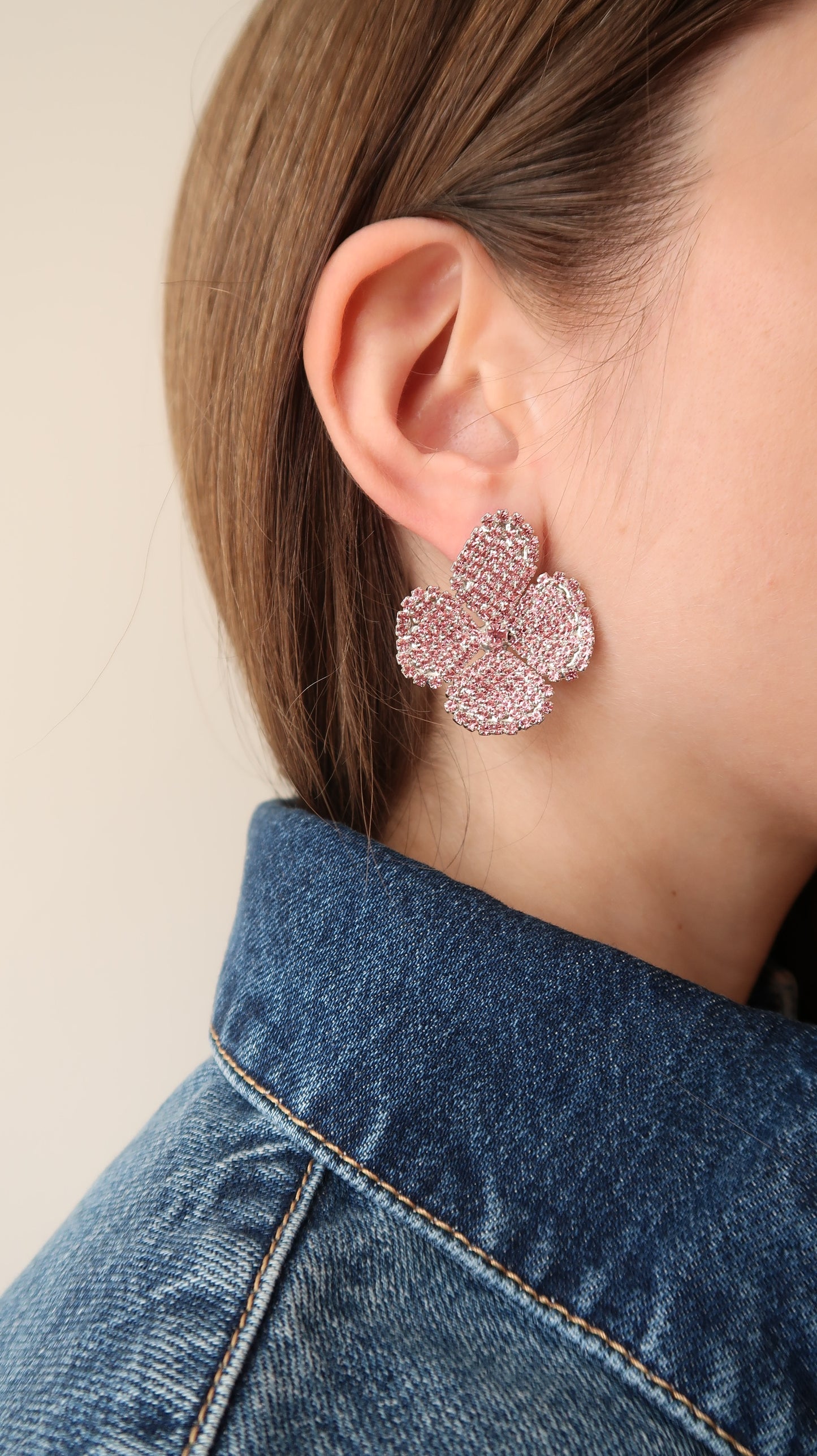 LIV ROSIE BARBIE PINK MINI FLOWER EARRING